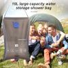 ZHOULZ Outdoor Foldable Heated Shower Bag, 15 Liter High Capacity Camping Shower Bag Kit with Shower Nozzle and Removable Hose, Portable Summer Shower Bag for Hiking Beach Swimming view 3