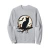 Halloween Cat Pumpkin Bat Moon Cemetery Scary Sweatshirt view 1