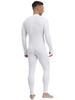 iiniim Mens Long Sleeve Henley Jumpsuit One Piece Pajama Thermal Union Suit Unitard Shapewear White XX-Large view 3