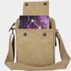 CAAORDKSO Small Canvas Messenger Bag Chest Bag Travel Bag, Mini Crossbody Bag Shoulder Bag for Men Women Multi Pocket Purses (Khaki) view 3