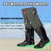 KPHYMOD Hip Wader for Men Women, PVC Lightweight Waterproof Fishing Hunting Wading Boots with Thick Non-Slip Oxford Sole(7.5) view 2