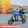 Gyroor Electric Scooter for Adults with Seat & Basket, 450W Motor, 20 Miles Range - Commuter Scooter for Grocery Shopping, Campus, Neighborhood Errands & Pet Travel view 2