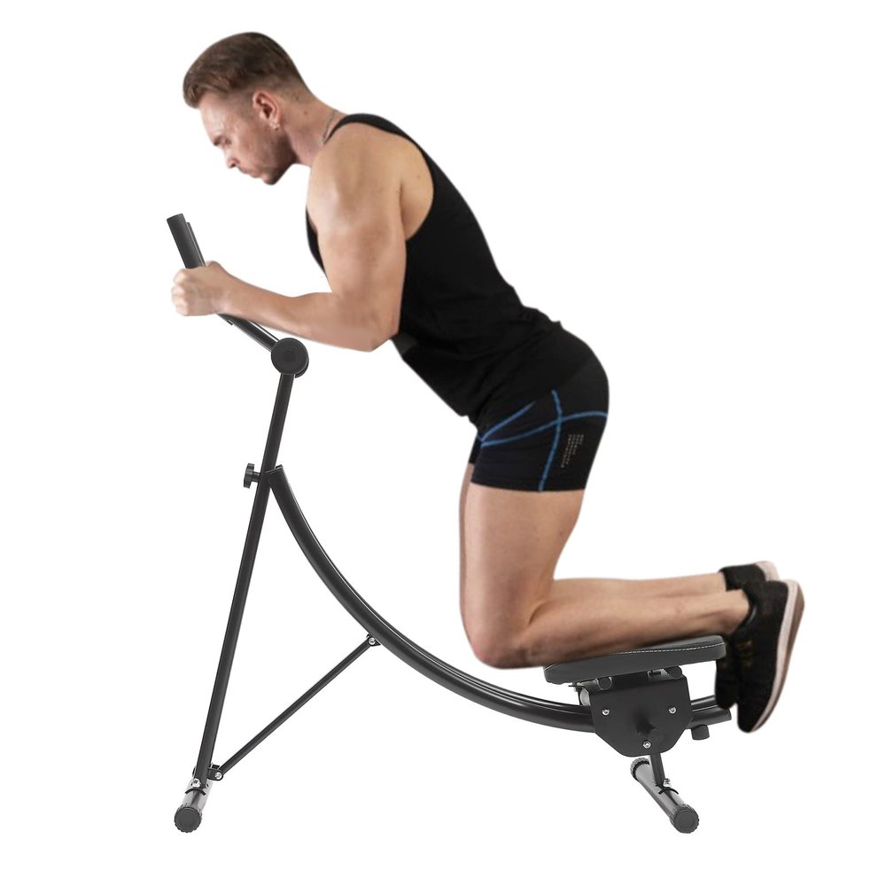 ERAAND Ab Workout Equipment,Adjustable Ab Machine Full Body Strength Training Exercise Equipment for Leg,Thighs,Buttocks,Rodeo,Sit-up Exercise, Black