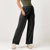 Wide Leg Sweatpants for Women High Waisted Cargo Sweatpants Joggers with Pockets Baggy Sweatpants for Women Jogger Pants for Women Womens Wide Leg Sweatpants Comfy Elastic Jogging Pants Black view 4