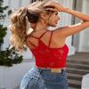 Avidlove Women's Lingerie Camisoles & Tanks Racerback Bralette Longline Lace Crop Tops Going Out Summer (Red,M) view 2