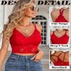 Avidlove Women's Lingerie Camisoles & Tanks Racerback Bralette Longline Lace Crop Tops Going Out Summer (Red,M) view 4
