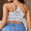 Avidlove Lace Bralette Racerback Tank Top Womens Sexy Camisole Strappy Crop Top Y2K Going Out (White,XXL) view 2