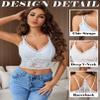 Avidlove Lace Bralette Racerback Tank Top Womens Sexy Camisole Strappy Crop Top Y2K Going Out (White,XXL) view 4