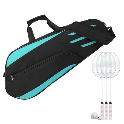 Badminton Racket Bag - Waterproof Tennis Shoulder Carrying Bag, Ergonomic Design Badminton Rackets Bag | Long Lasting Tennis Racquet Bag, Large Capacity Racquetball Bag For Men, Women, Rackets, Black