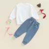 Kayotuas Toddler Baby Boy Birthday Outfit 1 2 3 4 Year Old Birthday Boy Sweatshirt and Pants Set 2 Piece Infant Fall Clothes (Blue, 18-24 Months) view 4