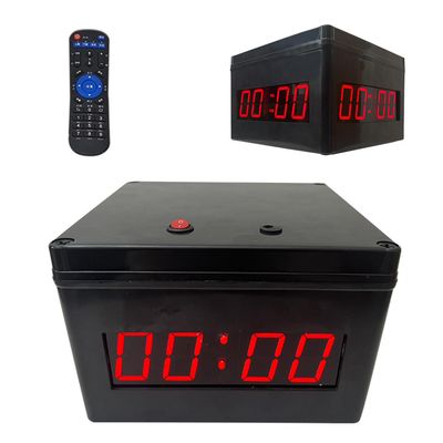 LED Four-sided Multi-function Timer, 1.5IN, 12/24 Hours, with Remote Control, Positive Timing, Cycle Timing, Countdown, Timing Reminder, Stopwatch Timing, Four-sided Timing, Acrylic Panel
