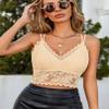 Avidlove Lace Camisole Tops for Women Racerback Bralette Adjustable Strap Goig Out Tank Top Y2K (Beige,M) view 3