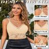 Avidlove Lace Camisole Tops for Women Racerback Bralette Adjustable Strap Goig Out Tank Top Y2K (Beige,M) view 4