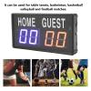 Electronic Scoreboard, 1.8 Inch LED/Portable, Brightness Adjustable, Count Up/Down+ Remote Scoring, with Remote/Bracket, for Basketball, Hockey, Wrestling, Roller Derby,Black view 2