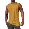 Men's Beach Tank Tops Funny Palm Tree Print Graphic Tee Shirts Casual Sleeveless Muscle T-Shirt Trendy Clothes summer shirts for men Yellow XL view 1