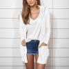 AMIMOJY Home Goods Clearance Items, Long Cardigans for Women Trendy 2024 Summer Lightweight Casual Comfy Open Front Hooded Cardigan Sweater with Pocket, Long Cardigan Plus Size Lightweight A-White view 3