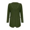 AMIMOJY Women Sales Today Clearance Clothes, Long Cardigans for Women Trendy 2024 Summer Lightweight Casual Comfy Open Front Hooded Cardigan Sweater with Pocket, Cardigan for Dress Long B-Green view 2