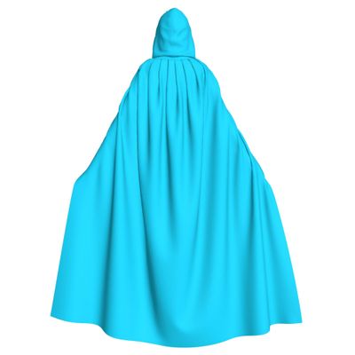 Sipumia Unisex Adults Hooded Cloak Full Length Cape for Christmas Halloween Cloak Costumes Hooded Cape Masquerade Dress Up One Size Blue