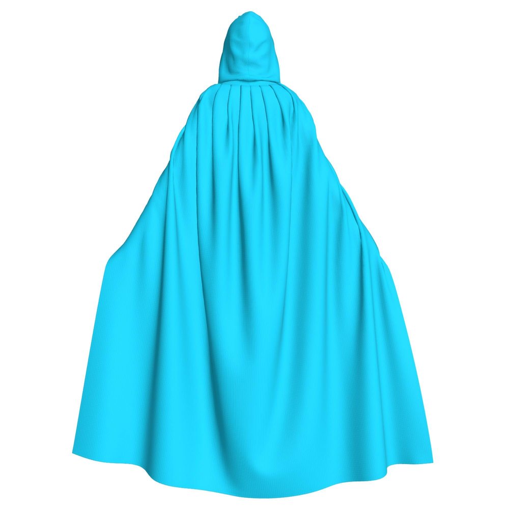 Sipumia Unisex Adults Hooded Cloak Full Length Cape for Christmas Halloween Cloak Costumes Hooded Cape Masquerade Dress Up One Size Blue