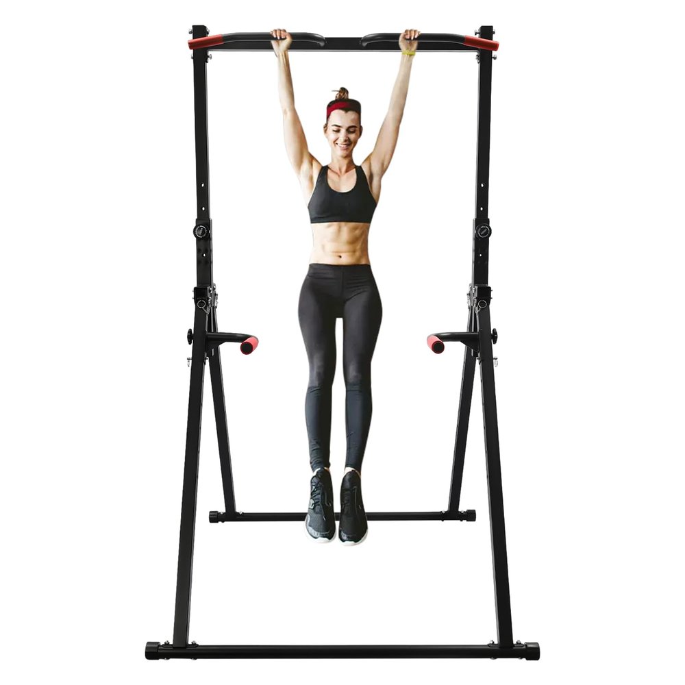 440 LBS Pull up Bar Free Standing, Parallel Adjustable Height Standing Pull Up Bar Dip Station for Home Gym Heavy Duty, Strength Training Fitness