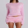 KMBANGI Women Lace Bloomers Ruffle Shorts Layered Pumpkin Pants Lolita Cute Pettipants Sexy Coquette Boyshorts Micro Bottoms(Cute Pink,S) view 4