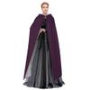 Sipumia Unisex Adults Hooded Cloak Full Length Cape for Christmas Halloween Cloak Costumes Hooded Cape Masquerade Dress Up One Size Grape Purple view 3