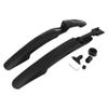 A ABSOPRO Universal Front and Rear Bike Fenders Bicycle Mud Guards Suitable 62cm 63cm Durable Cycling Bike Mudguards Set Plastic Black 1 Set