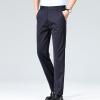 Finelylove Mens Suit Pants Flex Slim Fit Dress Pants Cinch Bottom Flat Front Tapered Chino Pants with Elastic Waistband Mens Chinos Pants Navy 2XL view 2