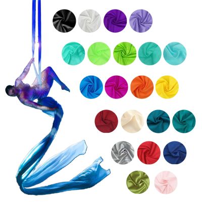 22 Yards Aerial Silks Fabric Versatile Circus Training Equipment for Strength and Flexibility Training (Red)