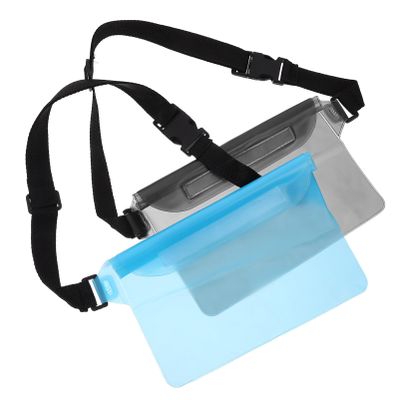 Toddmomy 2pcs Phone Pouch with Adjustable Waist Belt for Swimming Surfing and Outdoor Activities Durable Material Floating Design