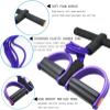 SGHAGH New Multifunction Tension Rope, 6-Tube Elastic Yoga Pedal Puller Resistance Band, Natural Latex Tension Rope Fitness Equipment, for Abdomen/Waist/Arm/Leg Stretching Slimming TrainingPurple view 2