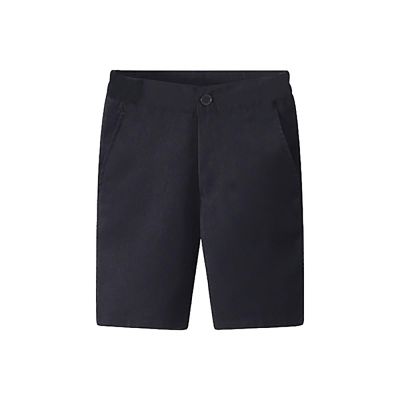 NineFit Basics Kids Toddler Boys' Black Stretch Chino Shorts Cotton Twill Flat Front niform with Pockets (Black, 12-13 Years)