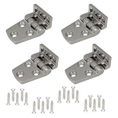 Vleant 4PCS (38x54) 316 Stainless Steel Boat Seat Hatch Door Hinge Marine Grade Heavy Duty Hardware Mount Accessories