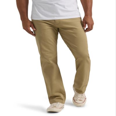 Lee Men's Extreme Motion Relaxed Straight Jean Kansas City Khaki (Twill) 33W x 32L