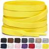 Miscly Flat Waxed Cotton Shoe Laces for Boots, Sneakers, and Shoes Multiple Lengths and Colors Available - Yellow, 45 (114 CM) view 1