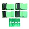 8 Pack Luggage Set, 4 Pack Straps and 4 Pack ID Tags, Adjustable Heavy-Duty 79" Secure Travel Suitcase Belts (Bright Green) view 1