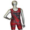 Matman USA The Tilt Women's Wrestling Singlet (Black/Red, 3X-Large) view 4