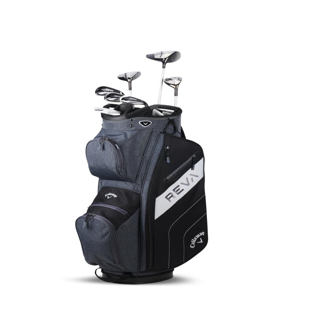 Callaway Golf Women's REVA Complete Golf Set (Right, 8 Pieces (Regular) Cart Bag, Black)