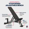 Titan Fitness TITAN Series Black Adjustable Bench, Supports 600 LB Incline, 1,000 LB Flat, Versatile Single Post Utility Workout Bench for Home Gym, Weightlifting, Strength Training view 2