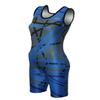 Matman USA The Tilt Women's Wrestling Singlet (Black/Royal, Small) view 1