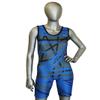 Matman USA The Tilt Women's Wrestling Singlet (Black/Royal, Small) view 3