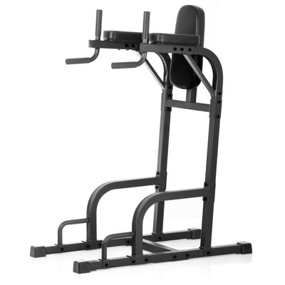XMARK Captain's Chair with Dip Stand and Push Up Station, Commercial Vertical Knee Raise, Dip Station and Pushup Stand (Black)
