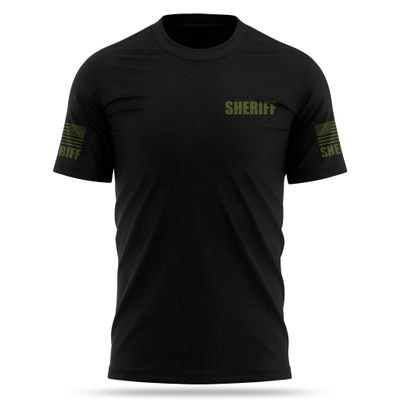 13FA Sheriff Cotton Blend Shirt - USA Patriotic Durable Tee - Soft Comfort. Perfect for On Duty Use