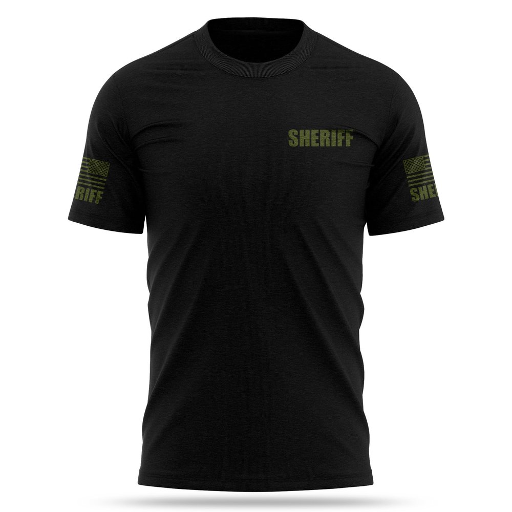 13FA Sheriff Cotton Blend Shirt - USA Patriotic Durable Tee - Soft Comfort. Perfect for On Duty Use