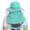 BASSDASH UPF 50+ Mosquito Sun Hat with Hidden Head Net and Neck Flap for Men Women Outdoor Fishing Hiking Camping FH16 Turquoise view 2
