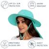 BASSDASH UPF 50+ Mosquito Sun Hat with Hidden Head Net and Neck Flap for Men Women Outdoor Fishing Hiking Camping FH16 Turquoise view 4