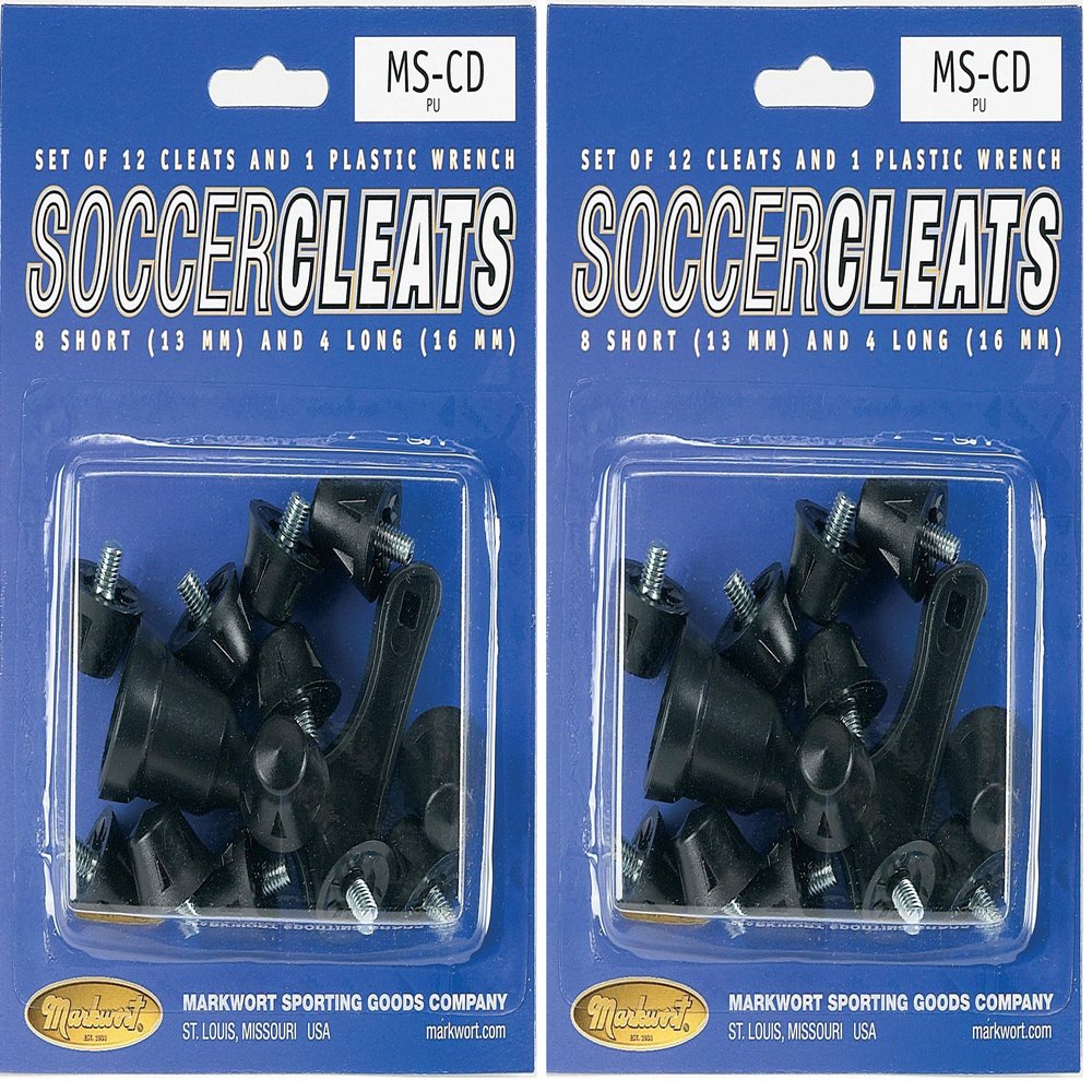 Markwort Football/Soccer Cleat Poly and Wrench, Black (Pack of 2)