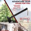 Bushcraft Hatchet - Multi-Tool Camping Hatchet with Firestarter and Saw | Portable Survival Gear | Hiking and Emergency Tools | All-in-One Backpaging Axe for Outdoor Adventures view 3