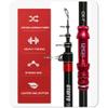 GTOFYU Telescopic Fishing Rod, Carbon Fiber Travel Surf Rod, Spinning Power Lure 2-9Oz, 20-50LB,Extra-Heavy Throwing Surfcasting Baitcasting Pole, Distance Throwing Fishing Rod, 4.2M/14Ft,Red view 2