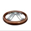 Vinland Marine Classic Vintage 4-Spoke Okoume Wood Racing Boat Steering Wheel 13-1/2", classic wood steering wheel, marine steering wheel, wood grain steering wheel kits view 4